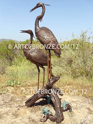 Nature’s Harmony lost wax casting of pair of birds for private estate