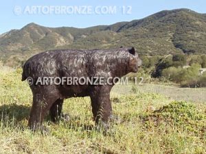 High Country King majestic, monumental outdoor bronze walking bear sculpture