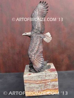 Limited edition bronze eagle sculpture for private collector or corporate collection