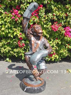 Chimp of the World special edition, gallery quality chimpanzee dressed in boxing gloves and clothing
