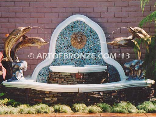 Dazzling Jewels bronze fine art gallery sculpture of dolphins, whales and porpoises
