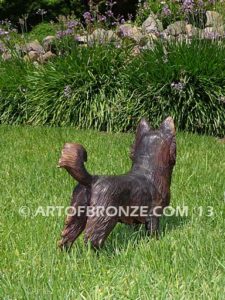 Chihuahua long-haired gallery & custom quality bronze sculpted dog pet statues
