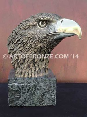 Pride limited-edition lost wax bronze sculpture of eagle head