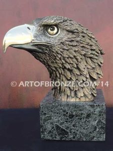 Pride limited-edition lost wax bronze sculpture of eagle head