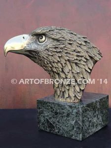 Pride limited-edition lost wax bronze sculpture of eagle head