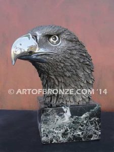 Pride limited-edition lost wax stainless steel sculpture of eagle head
