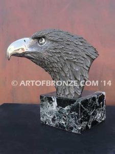 Pride limited-edition lost wax stainless steel sculpture of eagle head