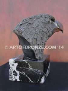 Pride limited-edition lost wax stainless steel sculpture of eagle head