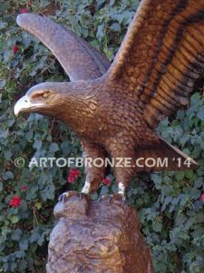 Land of the Free bronze sculpture of eagle monument for public art