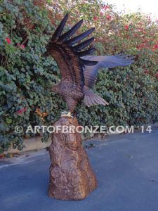 Land of the Free bronze sculpture of eagle monument for public art