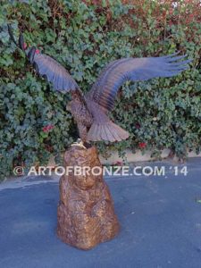 Land of the Free bronze sculpture of eagle monument for public art