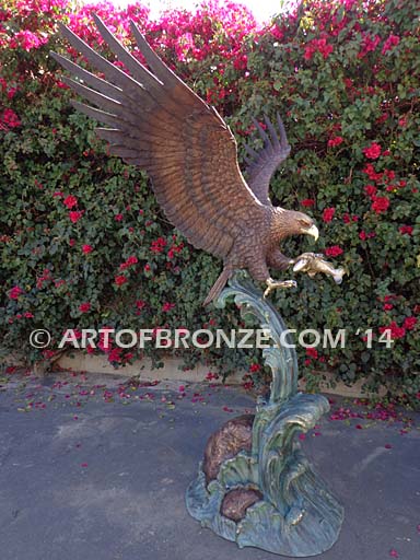 Almighty bronze sculpture of eagle monument for public art