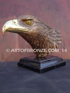 Freedom of the Sky limited-edition lost wax bronze sculpture of eagle headvvvv