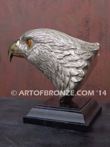 Freedom of the Sky limited-edition lost wax bronze sculpture of eagle head