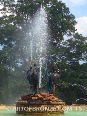 Heron Fountain statue of a fountain made by three Herons