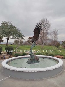 Almighty bronze sculpture of eagle monument for public art