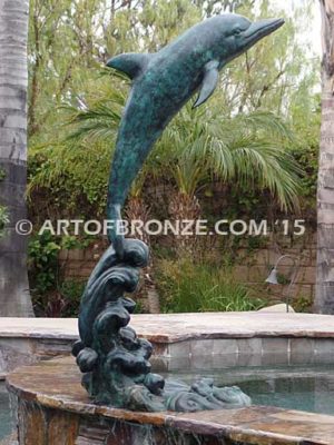 Sea Prancer marine art bronze sculpture flipper dolphin monument