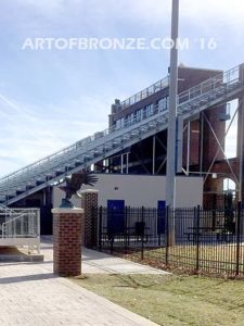 Spirit of Freedom bronze sculpture of eagle monument for public art school mascot for Mount Paran Christian School