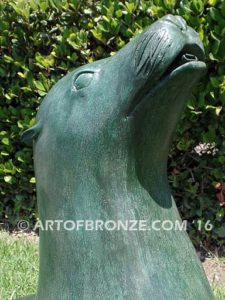 Showboat bronze seal sculpture for zoo, museum or private collector