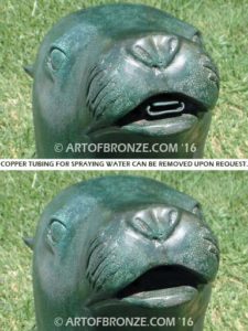 Showboat bronze seal sculpture for zoo, museum or private collector