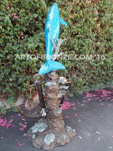 Oracle of the Sea bronze fine art gallery sculpture of dolphins, whales and porpoises