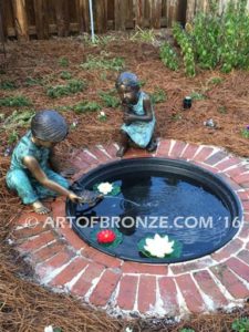 Cutie Pie bronze statue of girl relaxing in a daydream