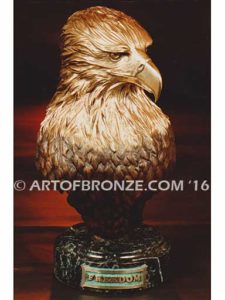 Limited edition bronze eagle sculpture for private collector or corporate collection