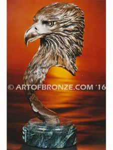 Limited edition bronze eagle sculpture for private collector or corporate collection