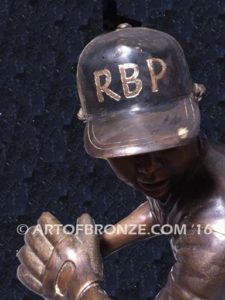 Fast Ball bronze sculpture of baseball pitcher for memorial park