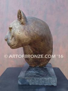 High-quality mountain lion bronze statue for indoor home and office display