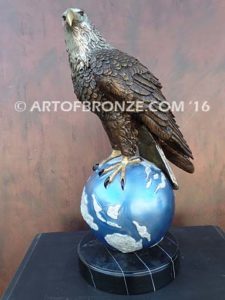 Limited edition bronze eagle sculpture for private collector