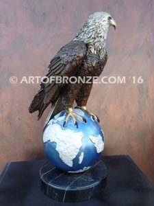 Limited edition bronze eagle sculpture for private collector