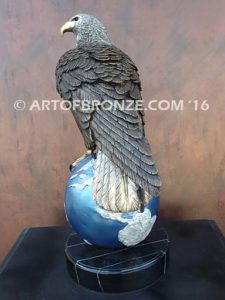 Limited edition bronze eagle sculpture for private collector