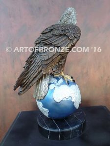 Limited edition bronze eagle sculpture for private collector