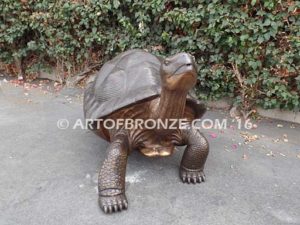 Galapagos Giant Tortoise bronze fine art gallery reptile statue- tortoise, turtle, and terrapin