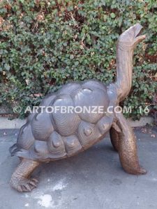 Gigantic Tortoise bronze fine art gallery reptile statue- tortoise, turtle, and terrapin