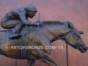 For the Roses sculpture of Kentucky Derby winner My Boy Jack with #10 Silks