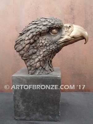 Vision Quest limited-edition lost wax bronze sculpture of eagle head