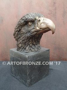 Vision Quest limited-edition lost wax bronze sculpture of eagle head