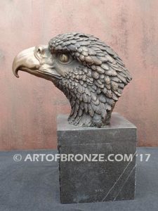 Vision Quest limited-edition lost wax bronze sculpture of eagle head