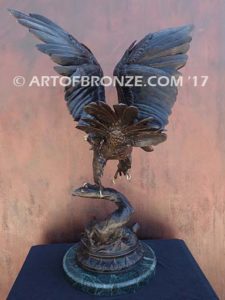 Eagle III French sculptor Moigniez flying eagle sculpture corporate gift or award