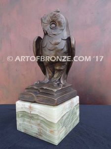 Knowledge & Wisdom lost wax casting of great horned owl gift or mascot