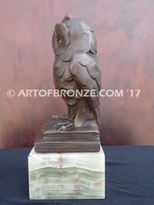 Knowledge & Wisdom lost wax casting of great horned owl gift or mascot