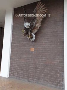 Thunder and Lightning bronze sculpture of eagle monument for public firefighter building