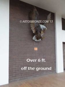 Thunder and Lightning bronze sculpture of eagle monument for public firefighter building