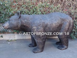 Bear Crossing limited edition, gallery quality standing outdoor black bear monument