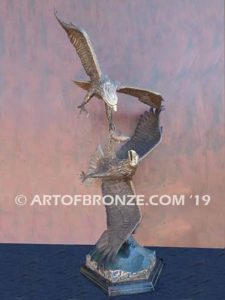 Team Commissary limited edition gallery bronze eagle by artist Michael Maiden