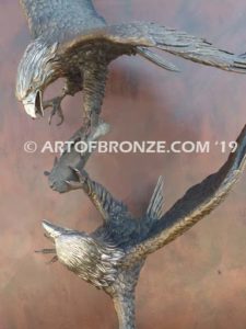 Team Commissary limited edition gallery bronze eagle by artist Michael Maiden