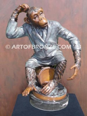 And the Beat Goes On special edition, gallery quality chimpanzee sitting on musical drum