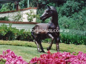 Arabian Stallion bronze statue of prancing horse for yard